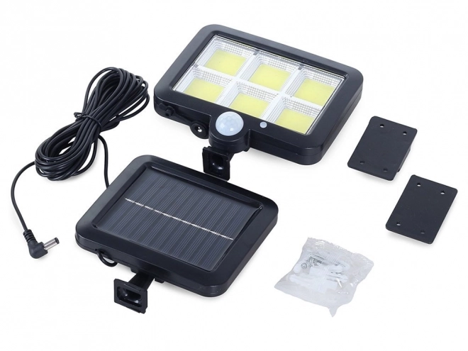 Lampe solaire avec capteur de mouvement et crépusculaire 120 LED