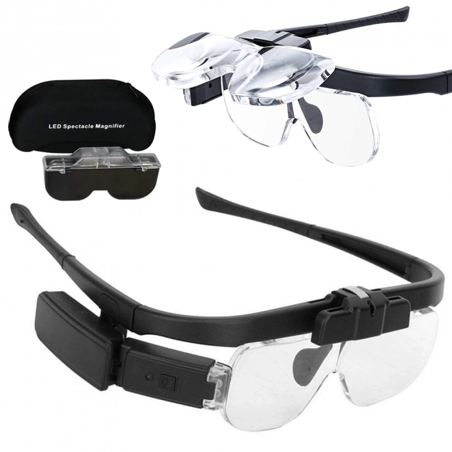 Loupe professionnelle avec éclairage LED et lentilles interchangeables