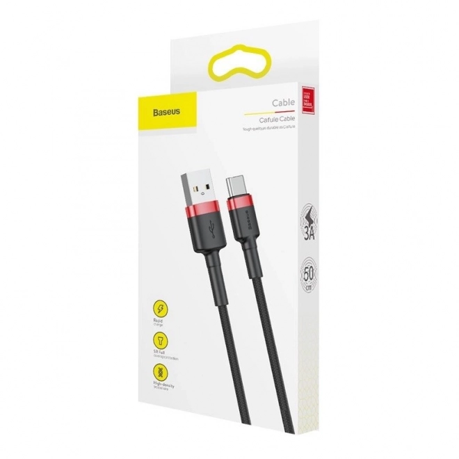 Câble USB-C Baseus Cafule 3A 1m rouge-noir