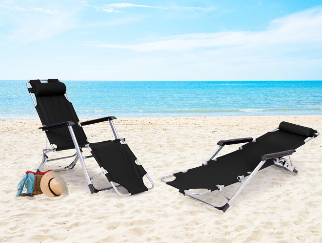 Chaise de plage pliable 2 en 1