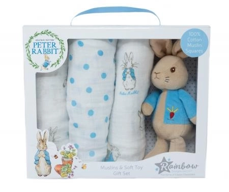 Ensemble cadeau avec couches et lapin Pierre