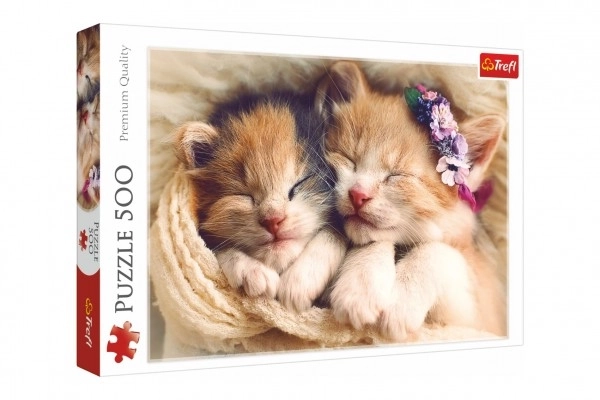 Puzzle 500 pièces chatons endormis Trefl