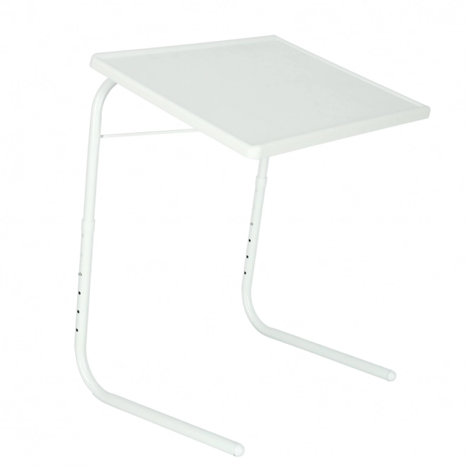 Table d'appoint pliable blanche pour ordinateur portable