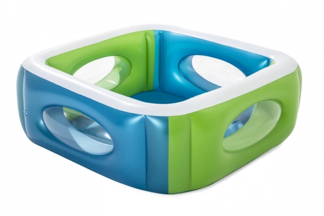 Piscine gonflable avec fenêtres pour enfants - 168 cm x 168 cm x 56 cm