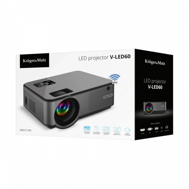 Projecteur Krüger & Matz V-LED60 Wi-Fi Full HD