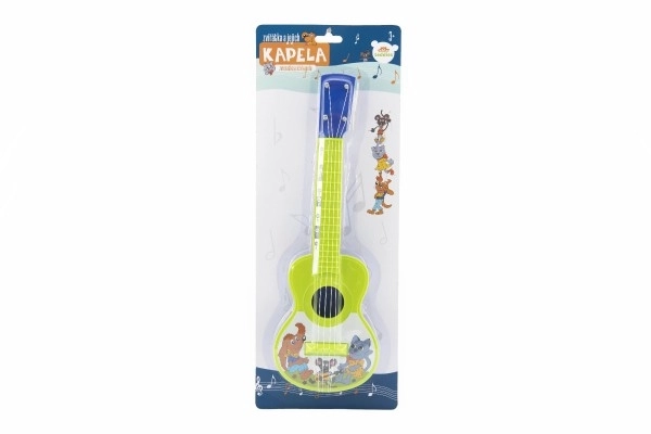 Ukulélé en plastique avec animaux 40 cm avec médiator