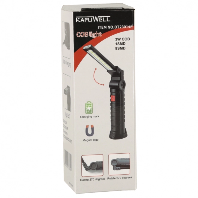 Lampe de travail LED USB avec aimant et batterie