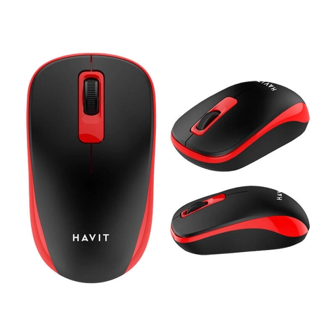 Souris sans fil universelle Havit MS626GT (noir et rouge)