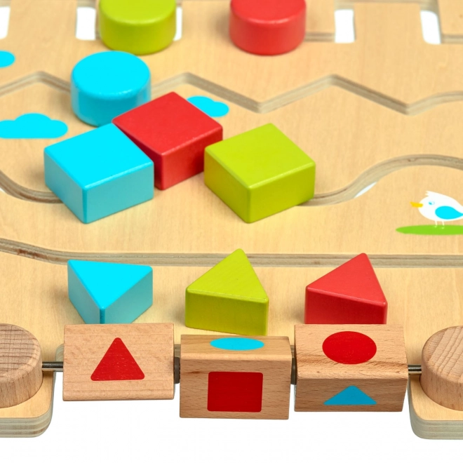 Lucy & Leo Formes géométriques avec modèles - labyrinthe en bois