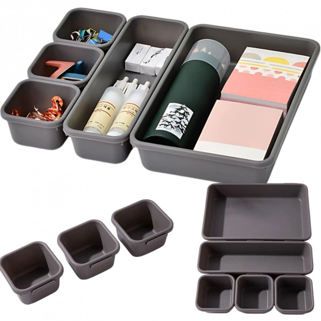 Ensemble d'organisateurs en plastique pour tiroirs 8 pcs