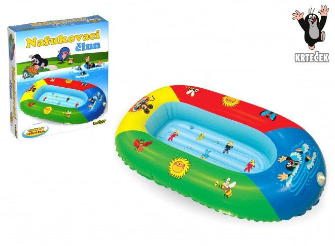 Bateau gonflable pour enfants avec la taupe