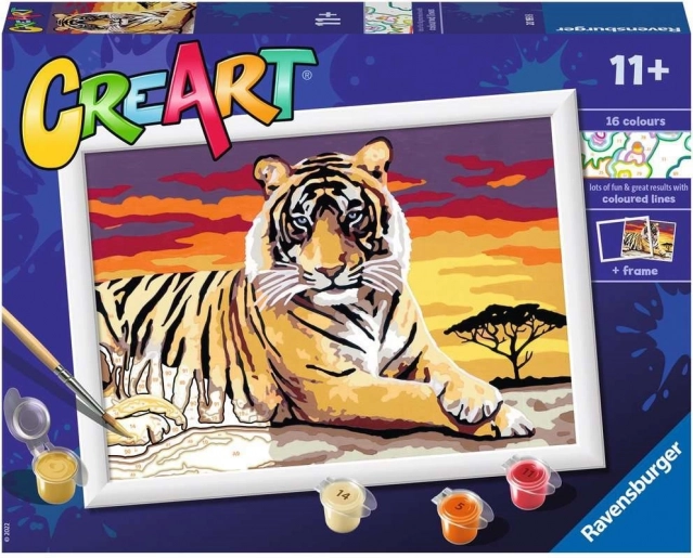 Peinture par numéros Tigre Majestueux 24x18 cm