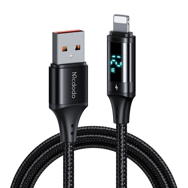 Câble de données avec écran numérique USB vers Lightning Mcdodo, 1,2 m