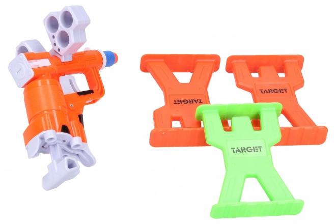 Pistolet avec trois cibles