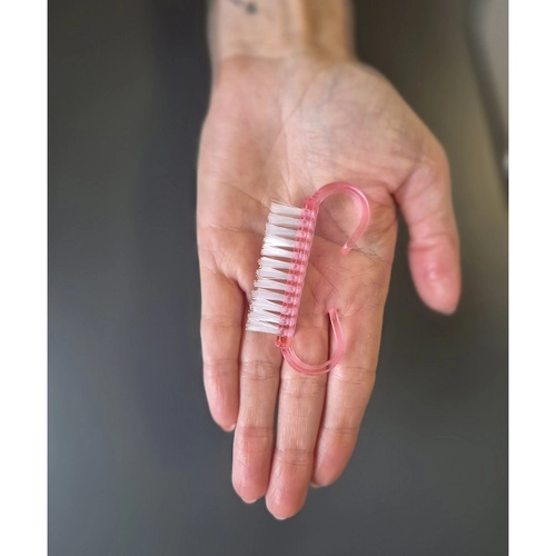 Brosses à ongles manucure roses 100 pcs