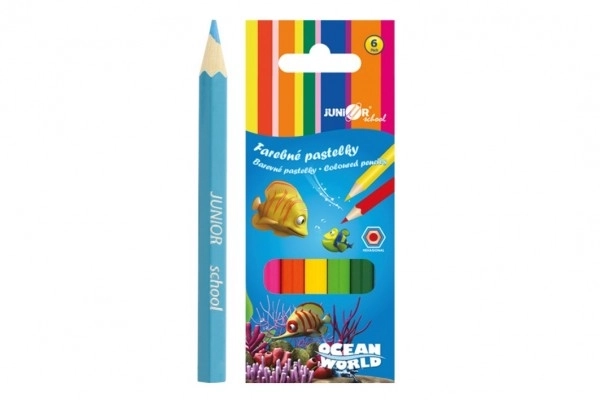 Crayons de couleur Ocean World hexagonaux 6 pcs