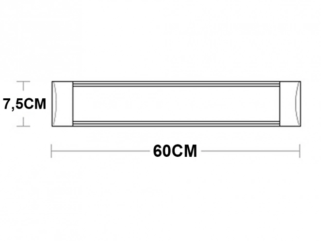 Luminaire LED montage en surface 60 cm 18 W