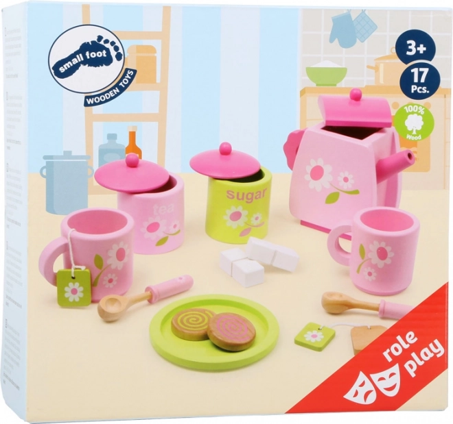 Ensemble à thé en bois Rose