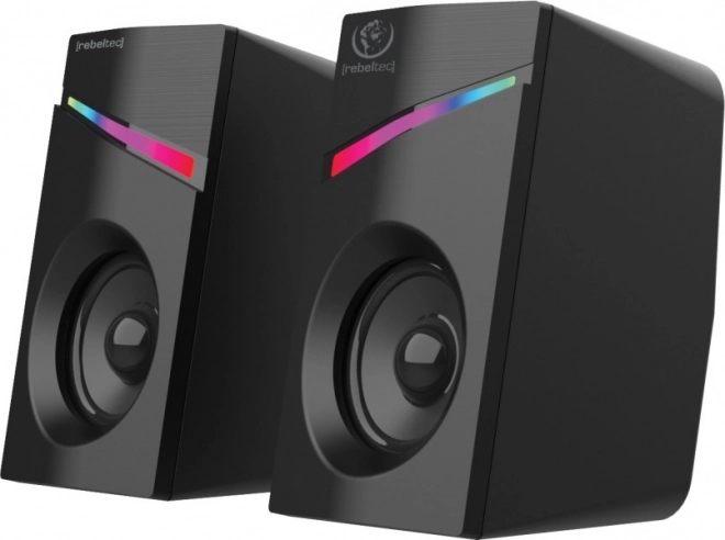 Haut-parleurs stéréo 2.0 avec éclairage LED