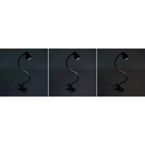 Lampe de table avec pince noire Izoxis