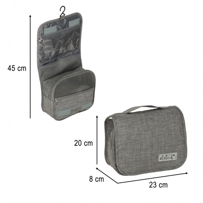 Sac à cosmétiques de voyage suspendu pliant gris