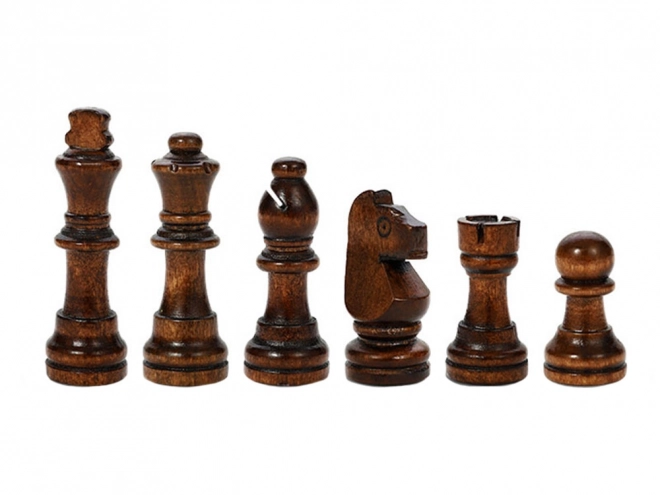 Ensemble de jeux en bois 3-en-1 : Échecs, Dames et Backgammon