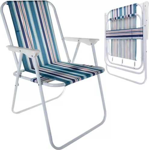 Chaise de camping pliante BERGAMO avec assise renforcée