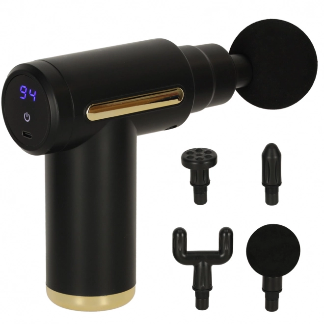 Pistolet de massage LED 4 en 1 noir