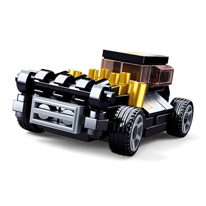 Voiture à remontoir noire Mod Rod kit de construction