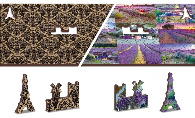 Puzzle en bois La France de Lavande 2en1