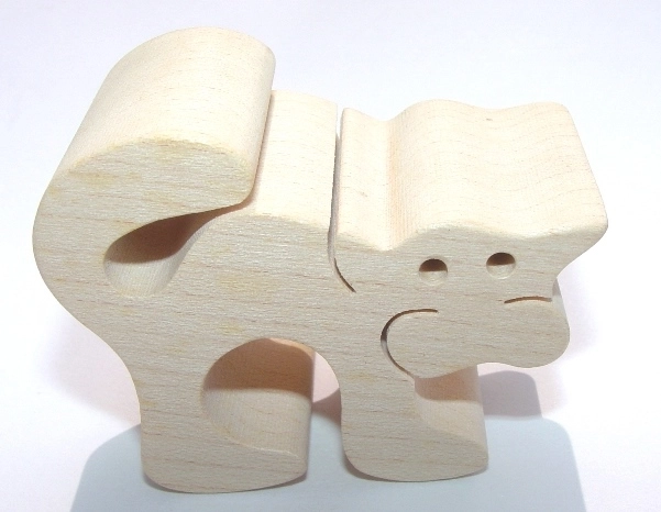 Faune jouet en bois animal chat