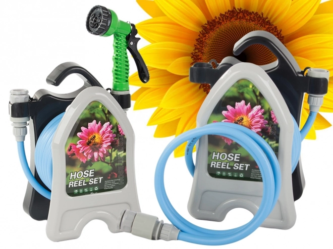 Tuyau d'arrosage de jardin avec support enrouleur
