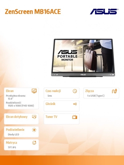 Moniteur portable ASUS 15.6 pouces
