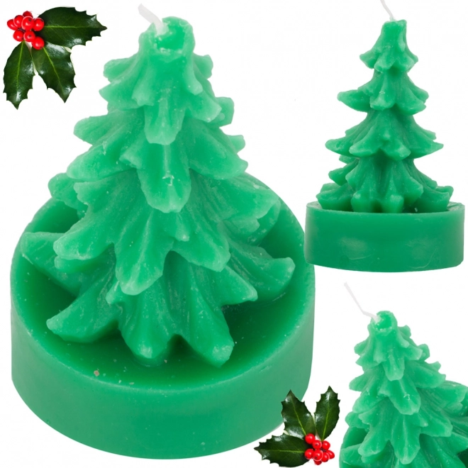 Bougie parfumée de Noël en forme de sapin