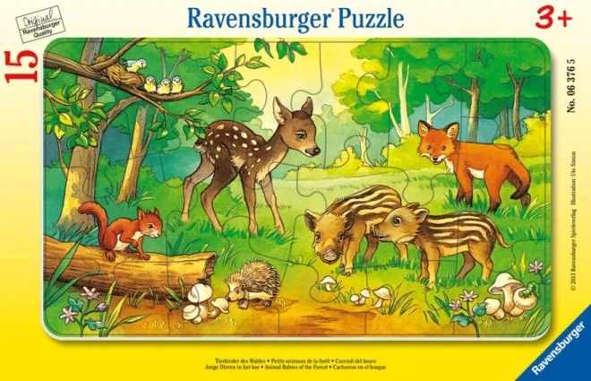 Puzzle 15 pièces Animaux de la forêt