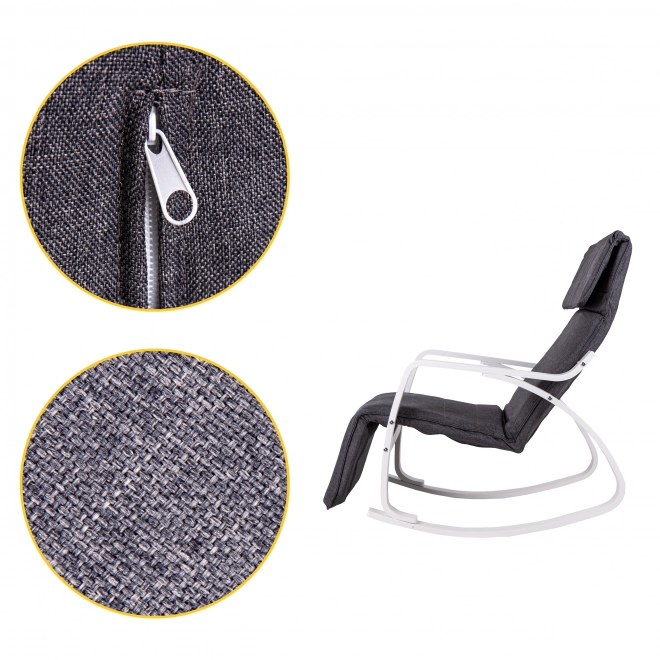 Chaise à bascule finlandaise avec repose-pieds