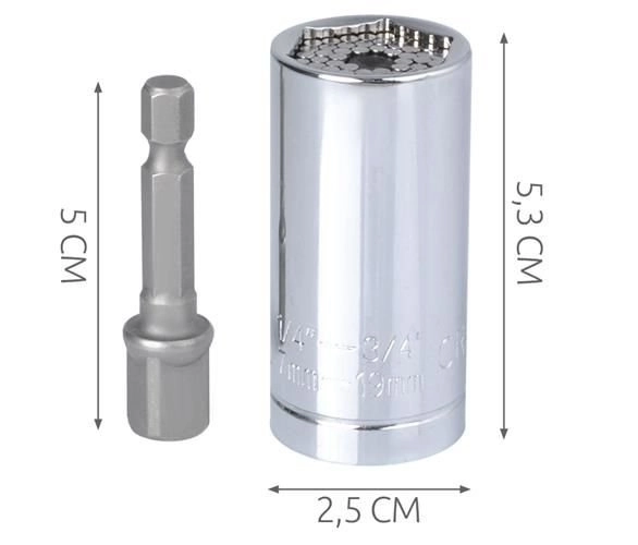 Douille universelle 7-19 mm 1/2"