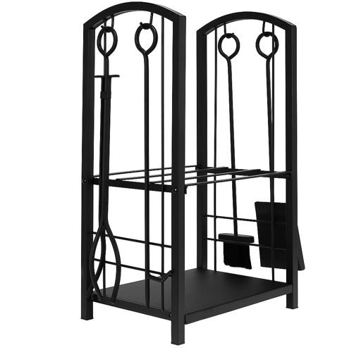 Support pour bois de chauffage avec accessoires Kaminer