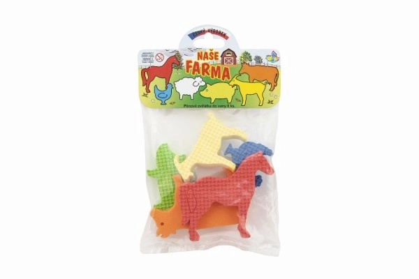 Animaux en mousse Notre ferme 6 pcs