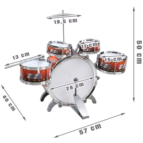 Ensemble de batterie pour enfants - grandes batteries pour enfants XL avec tabouret