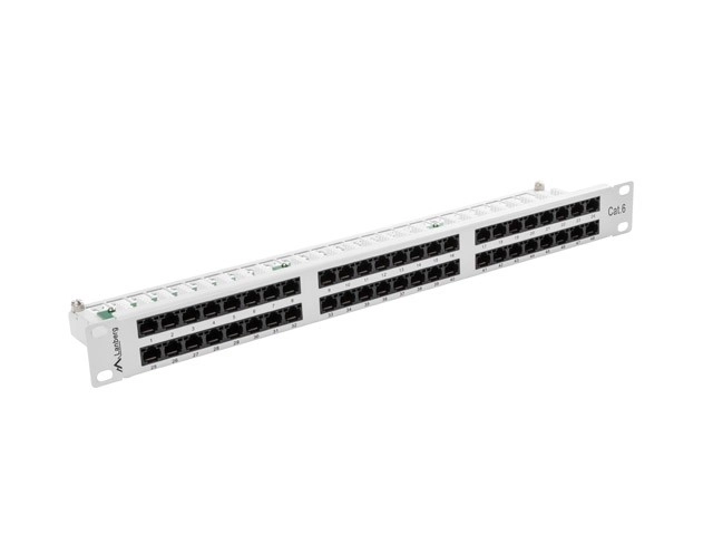 Panneau de brassage 48 ports 1U cat.6 gris