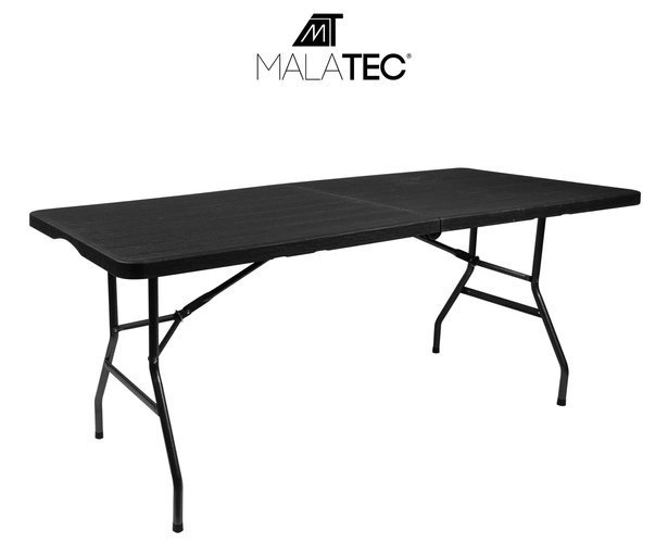 Table de jardin pliante noire 180 cm