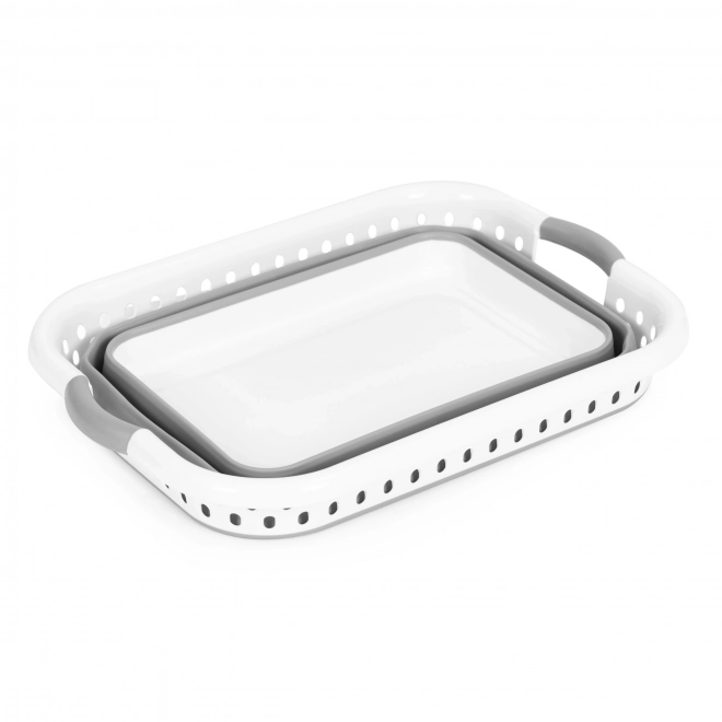 Panier à linge pliable bol en silicone blanc-gris 20 l de ModernHome
