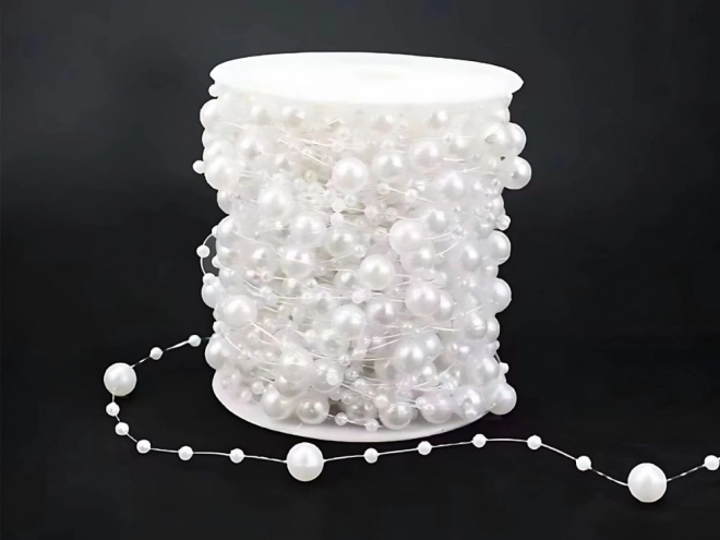 Guirlande de perles blanches pour sapin de Noël
