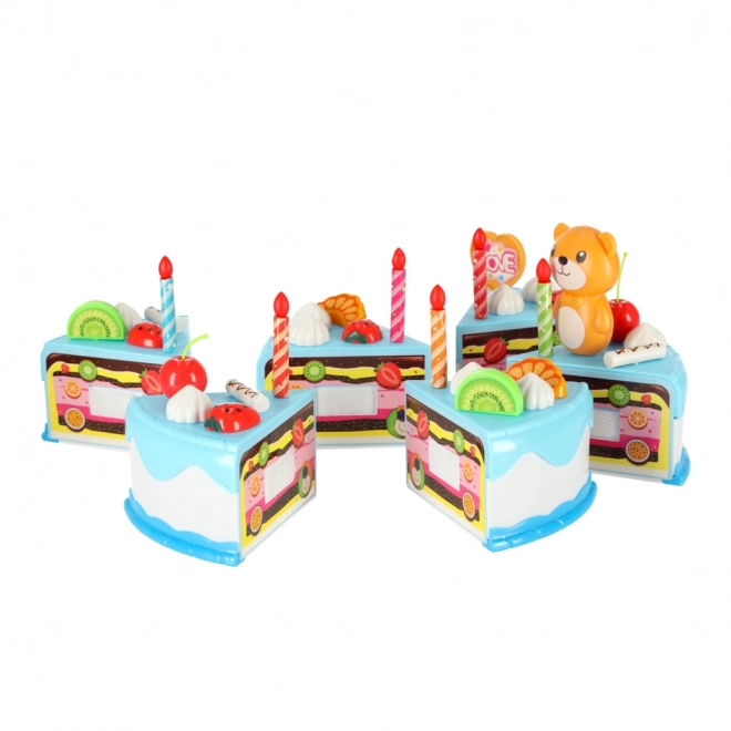 Gâteau d'anniversaire bleu - 80 pièces