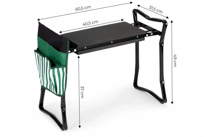 Tabouret de jardin pliant 2 en 1