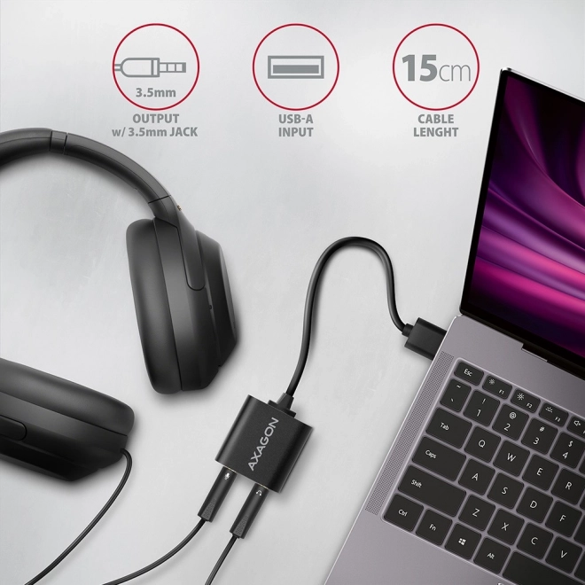 Carte son externe USB 2.0 48kHz/16-bit stéréo Axagon