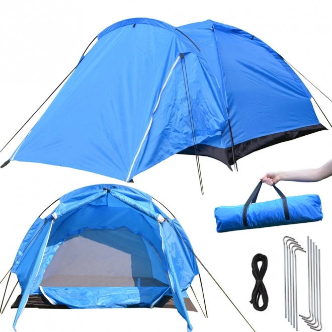 Tente de camping extérieure pour 2 personnes avec moustiquaire et vestibule