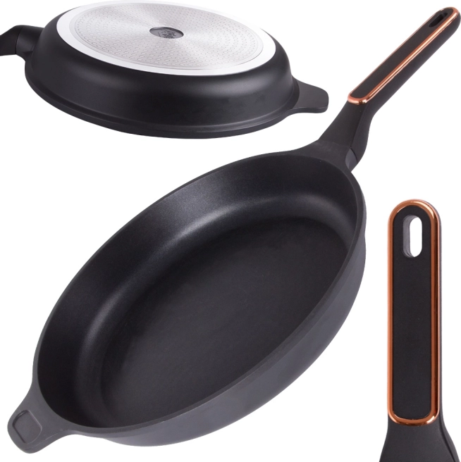Poêle antiadhésive 28 cm pour induction et gaz en aluminium coulé
