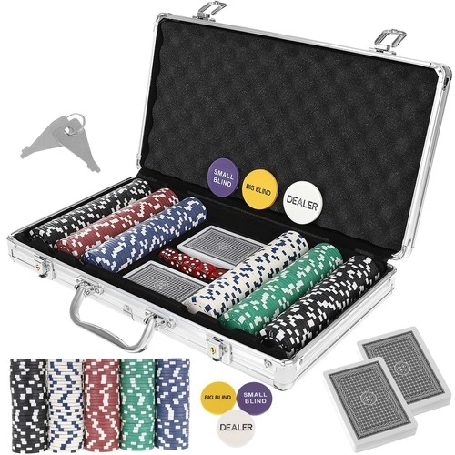 Poker - ensemble de 300 jetons dans une mallette HQ